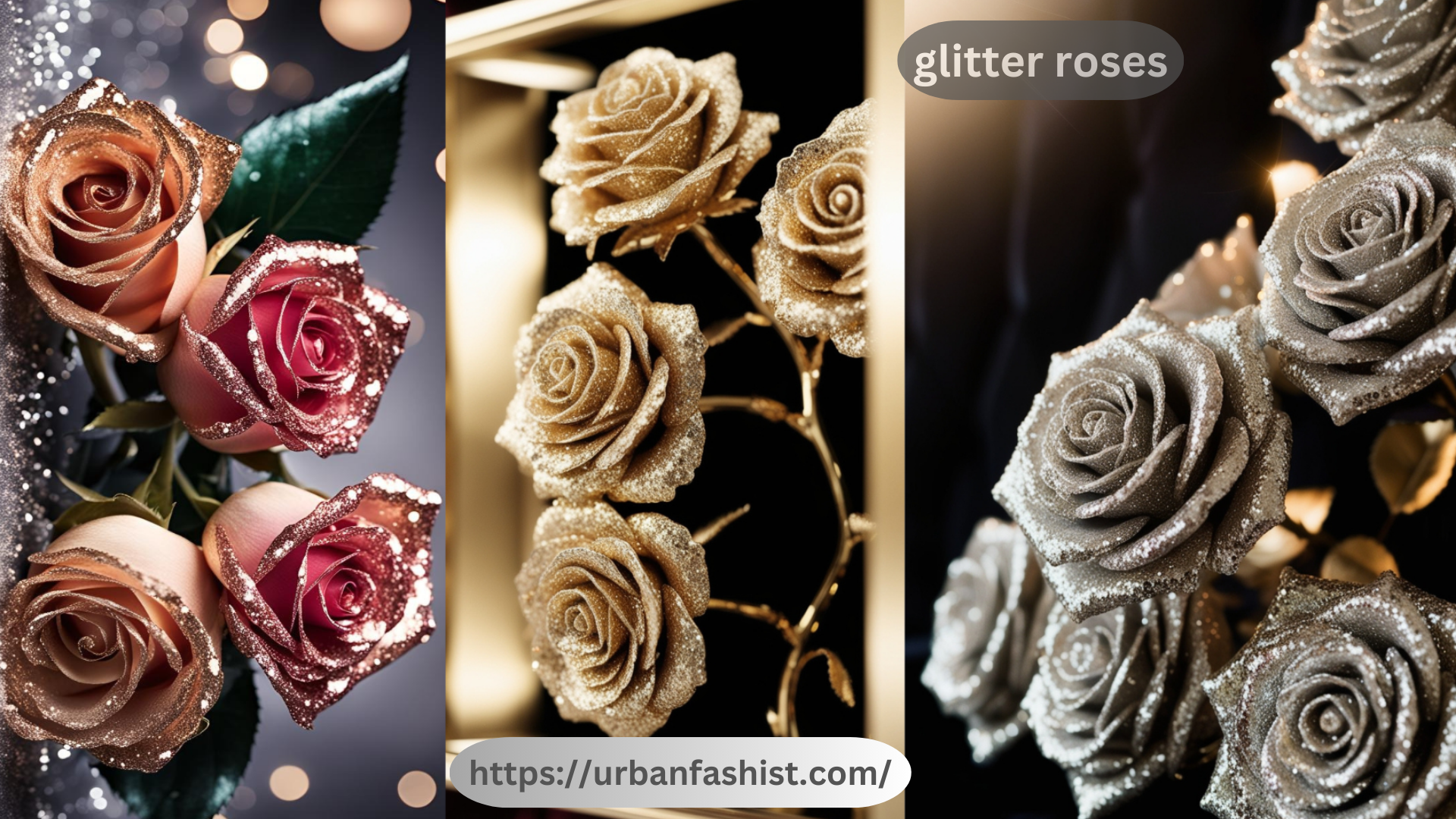 glitter roses