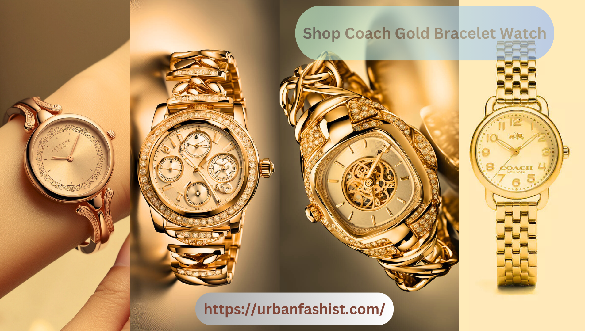 Shop Coach Gold Bracelet Watch